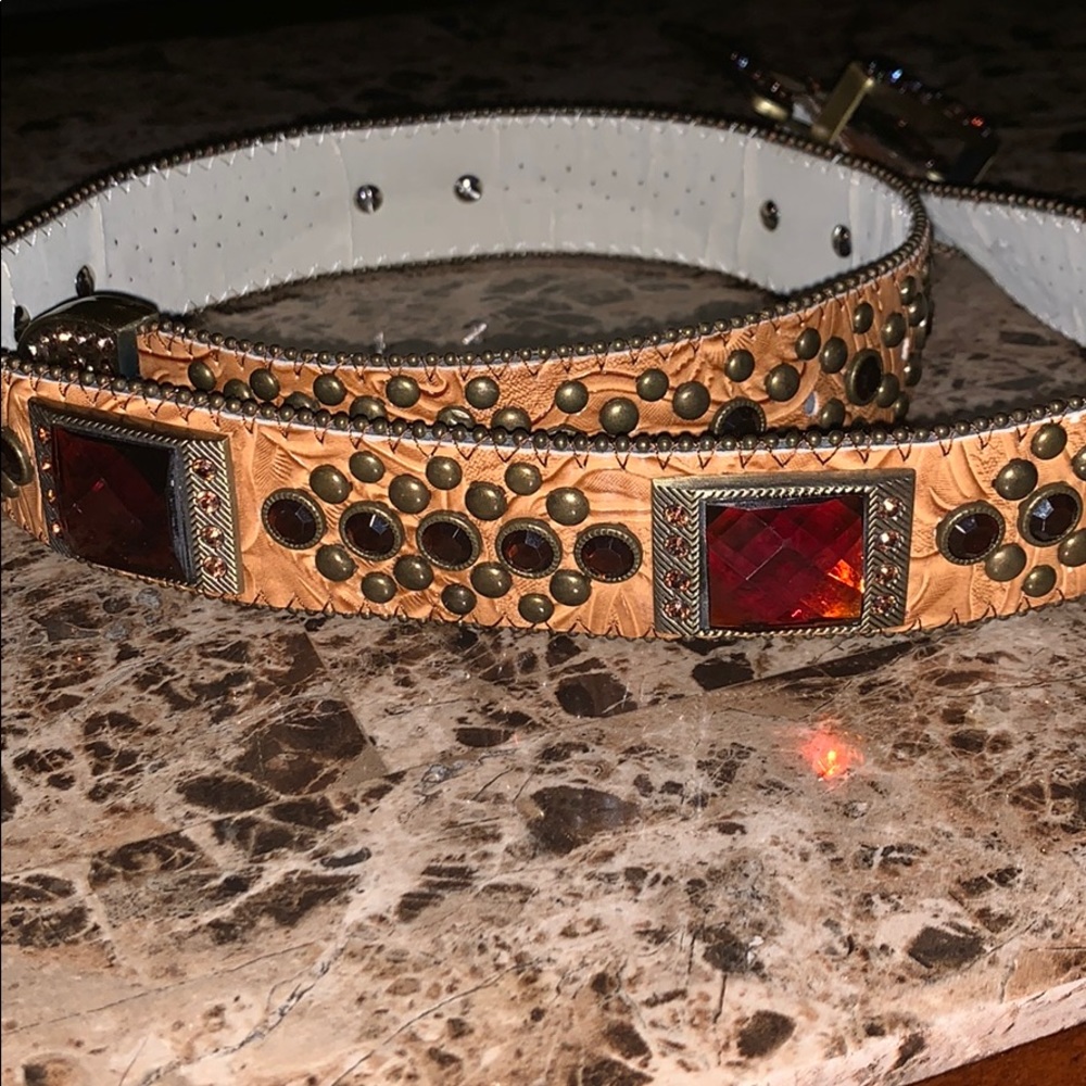 Brown Rhinestone Belt - Picture 2 of 2